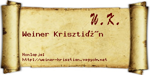 Weiner Krisztián névjegykártya